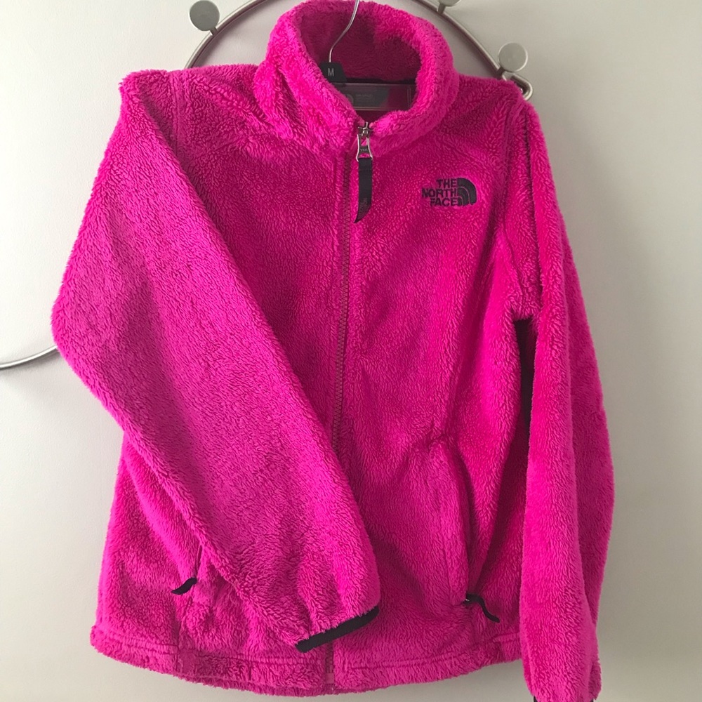 The North Face girls full zip fleece sm.  7/8